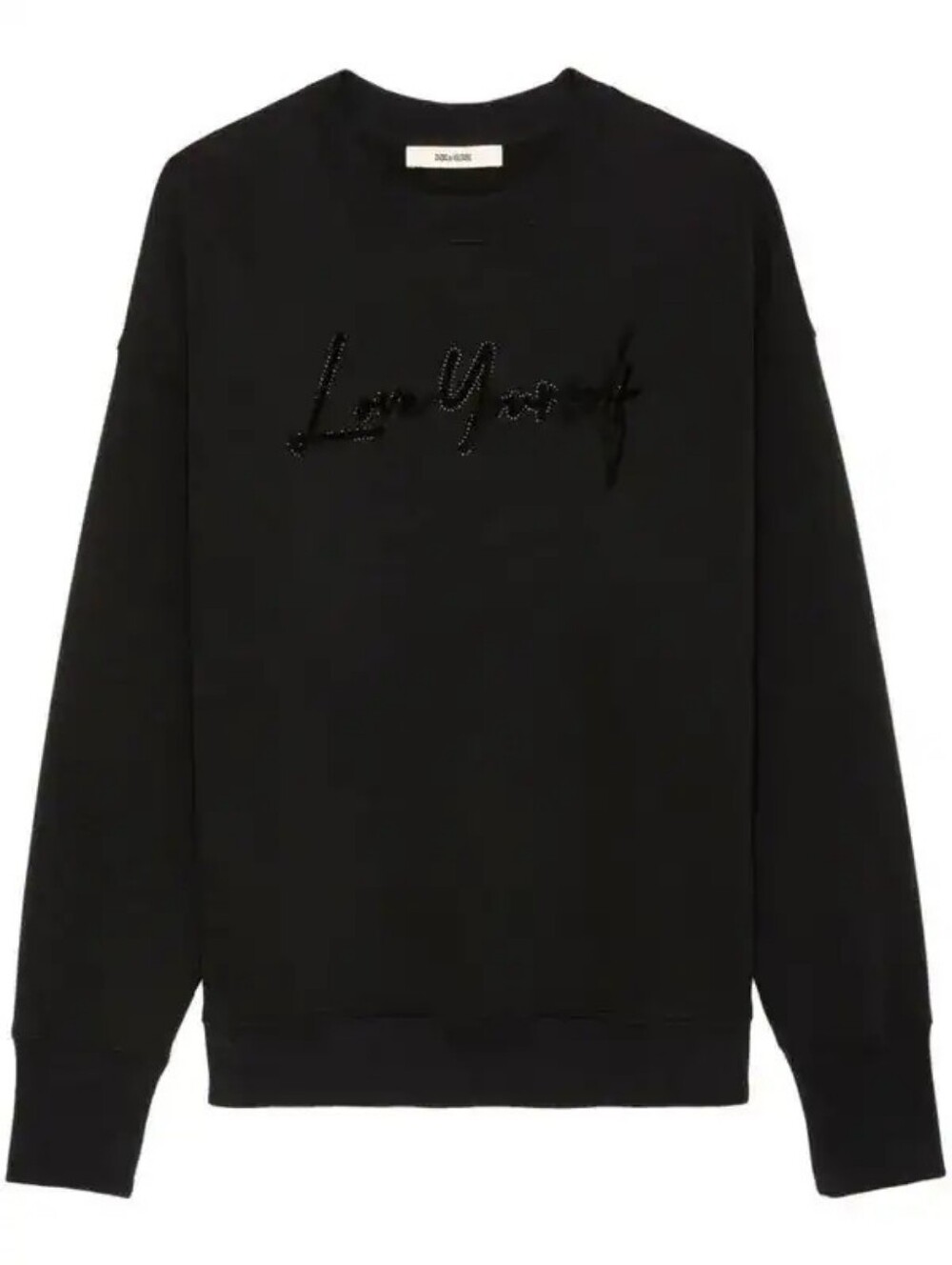 $198 ZADIG & VOLTAIRE Love Yourself Sweatshirt Medium Black